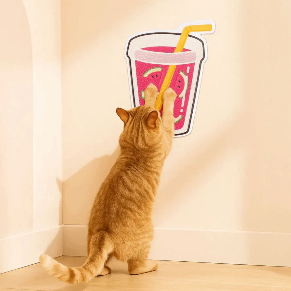 Space-Saving Wall Cat Scratcher – Fun Drink Design