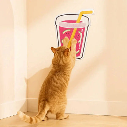 Space-Saving Wall Cat Scratcher – Fun Drink Design