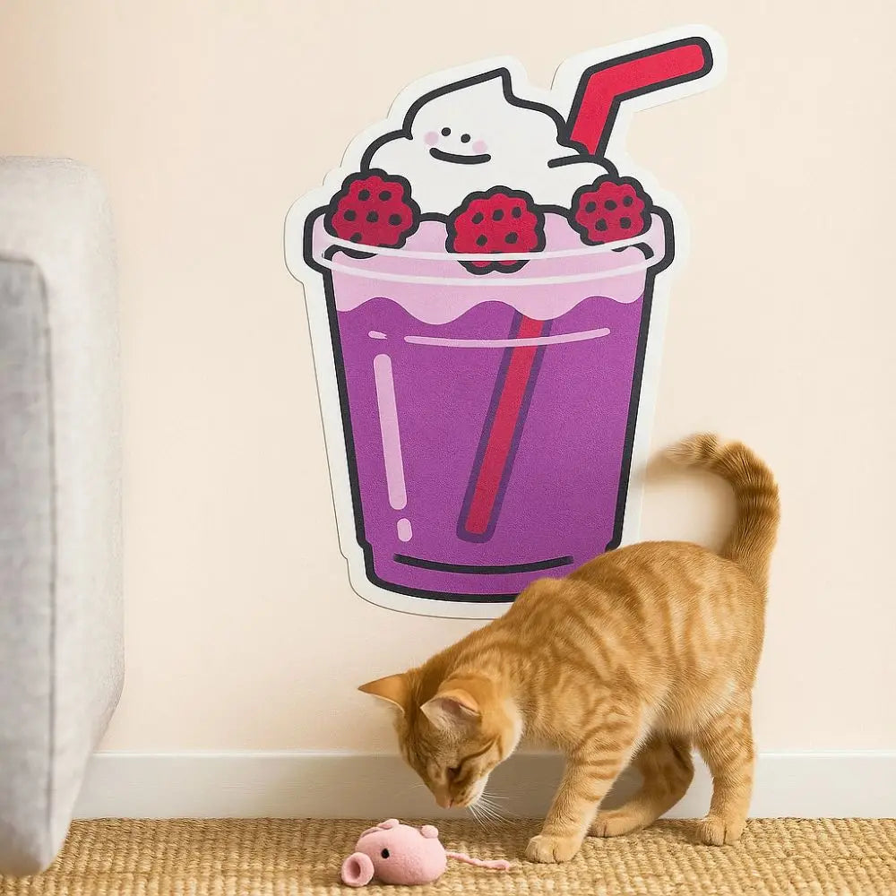 Space-Saving Wall Cat Scratcher – Fun Drink Design