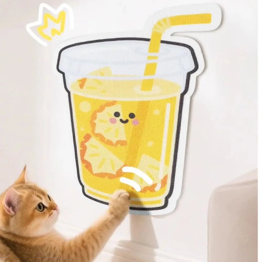 Space-Saving Wall Cat Scratcher – Fun Drink Design